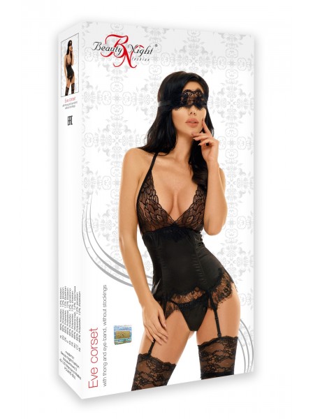 Eve corsetto e perizoma con maschera BeautyNight in vendita su Tangamania Online