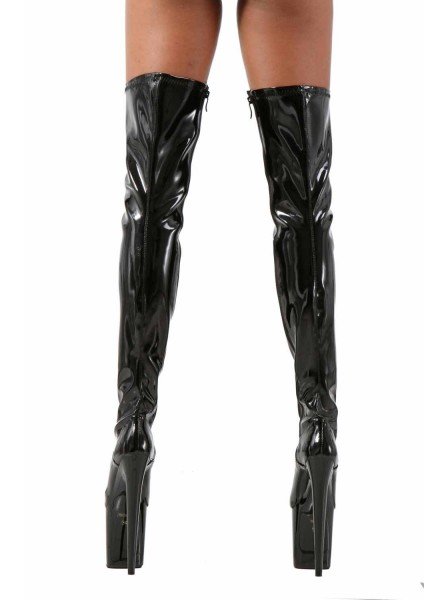 Stivali neri in ecopelle con chiusura zip posteriore ALTRI BRAND in vendita su Tangamania Online