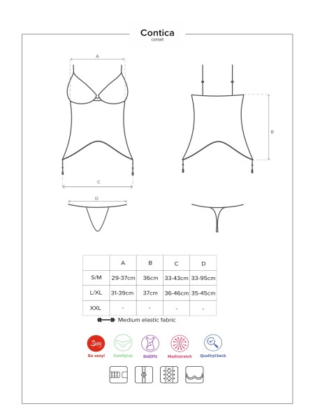Contica corsetto e mutandine coordinate Obsessive Lingerie in vendita su Tangamania Online