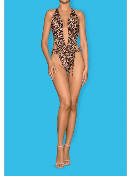Sexy costume intero leopardato Cancunella Obsessive beachwear in vendita su Tangamania Online