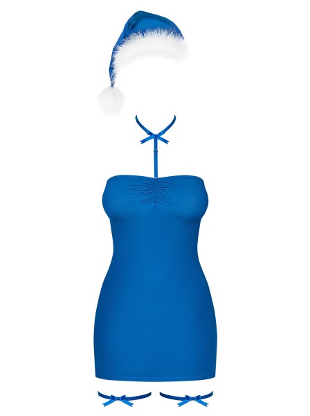 Sottoveste Kissmas blu con accessori Obsessive Lingerie Obsessive Lingerie in vendita su Tangamania Online