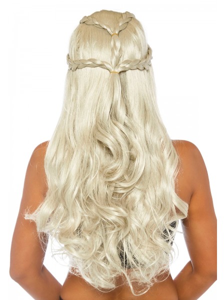 Parrucca con capelli biondi mossi e treccine Leg Avenue in vendita su Tangamania Online