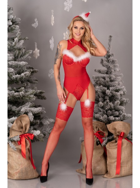 Limpid Snowflakes sexy body natalizio con calze Livia Corsetti in vendita su Tangamania Online