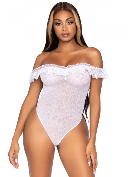 Sexy body bianco stretch Leg Avenue in vendita su Tangamania Online
