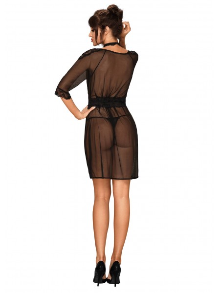 Lucita sexy vestaglia in tulle con collarino Obsessive Lingerie in vendita su Tangamania Online