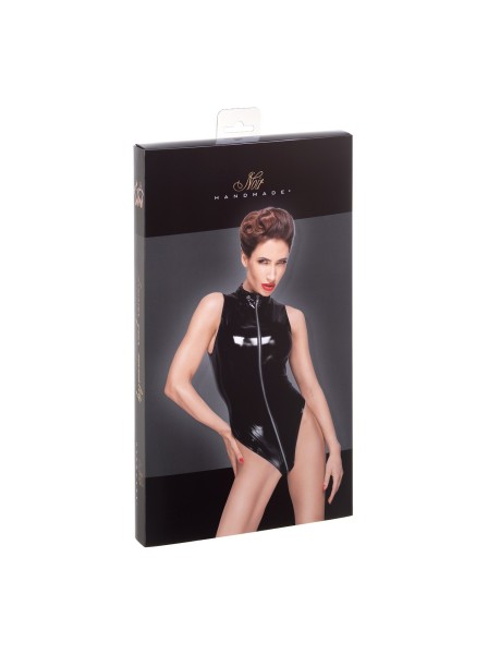 Sexy body smanicato in pvc con zip multidirezionale Noir Handmade in vendita su Tangamania Online