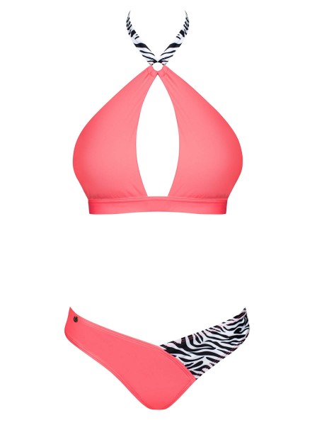 Bikini hot pink con inserto zebrato modello Bahamya Obsessive Lingerie in vendita su Tangamania Online