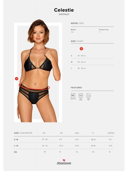 Bikini maculato con trasparenze modello Celestie Obsessive Lingerie in vendita su Tangamania Online