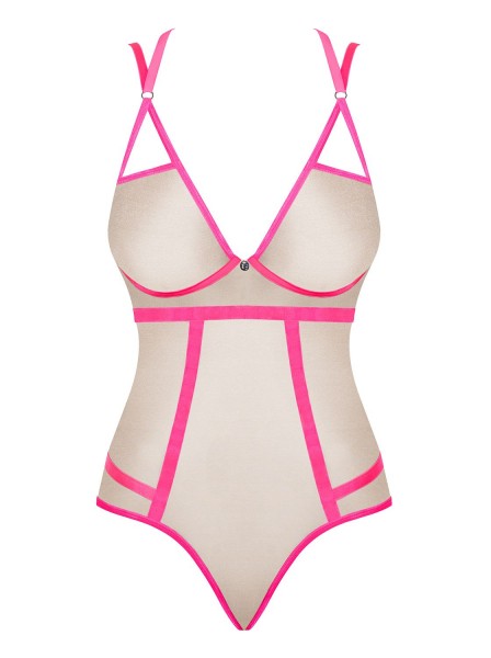 Elegante Body color nudo-pink collezione Nudelia Obsessive Lingerie in vendita su Tangamania Online