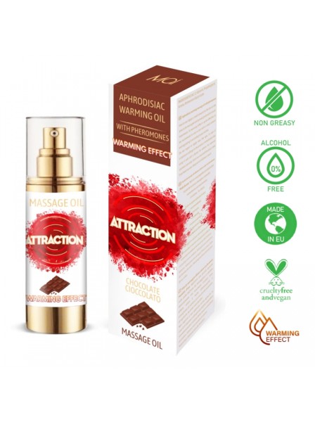 Olio ai feromoni effetto riscaldante massaggio aroma Cioccolato  in vendita su Tangamania Online