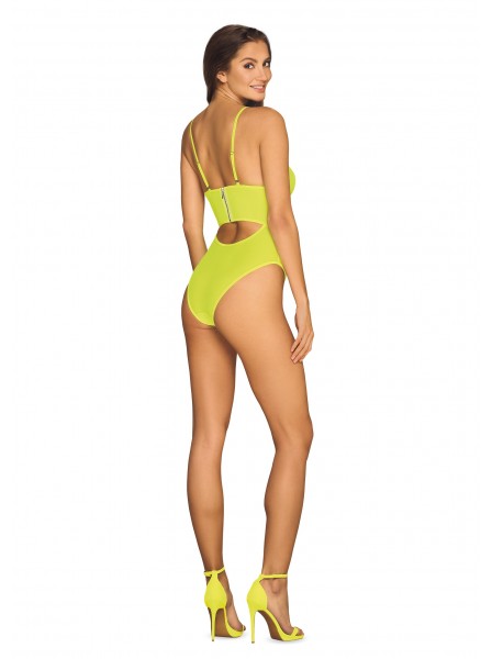 Sexy body stretch giallo lime Neonia Obsessive Lingerie in vendita su Tangamania Online