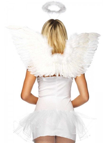 Kit per Halloween Angel Ali da angelo con cerchietto Leg Avenue in vendita su Tangamania Online