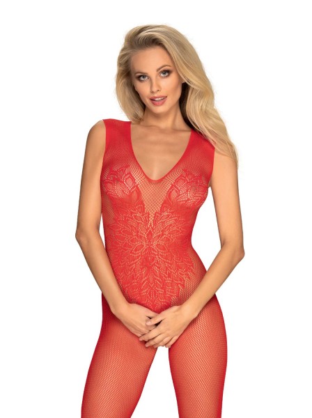 Sexy bodystocking rossa aperta sotto N112 Obsessive Lingerie in vendita su Tangamania Online