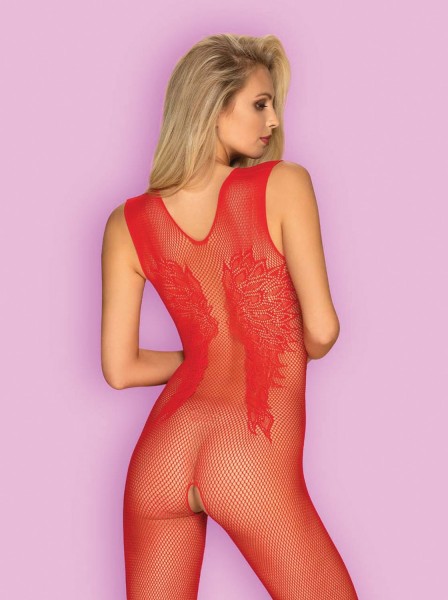Sexy bodystocking rossa aperta sotto N112 Obsessive Lingerie in vendita su Tangamania Online