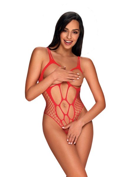 Sexy body rosso con aperture sul seno e all'inguine B133 Obsessive Lingerie in vendita su Tangamania Online