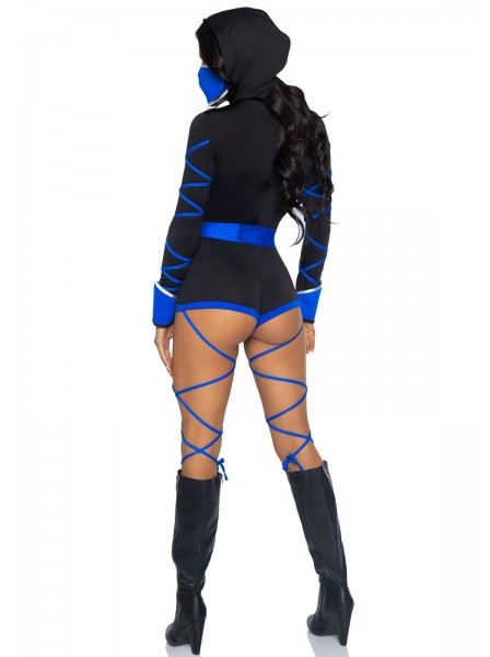 Dragon Ninja costume tre pezzi blu e nero Leg Avenue in vendita su Tangamania Online
