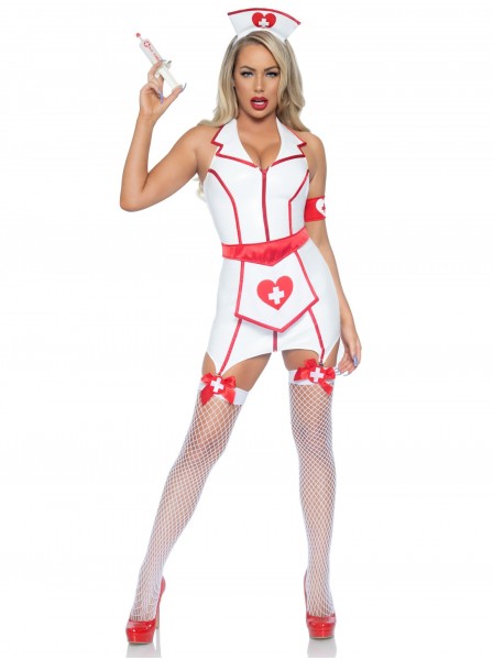 Sexy costume cosplay infermiera con accessori Leg Avenue in vendita su Tangamania Online