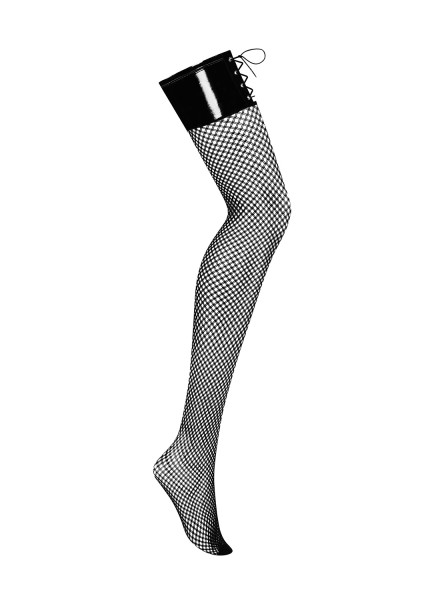 Sexy calze da reggicalze a rete con balza lucida Remediosa Obsessive Lingerie in vendita su Tangamania Online