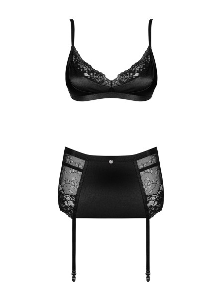 Elegante completino set intimo con reggicalze Blanita Obsessive Lingerie in vendita su Tangamania Online