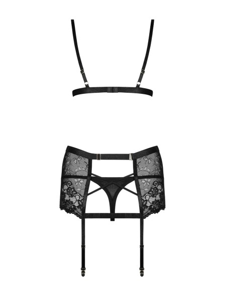 Elegante completino set intimo con reggicalze Blanita Obsessive Lingerie in vendita su Tangamania Online