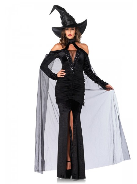 Costume Halloween da strega in velluto con paillettes Leg Avenue in vendita su Tangamania Online