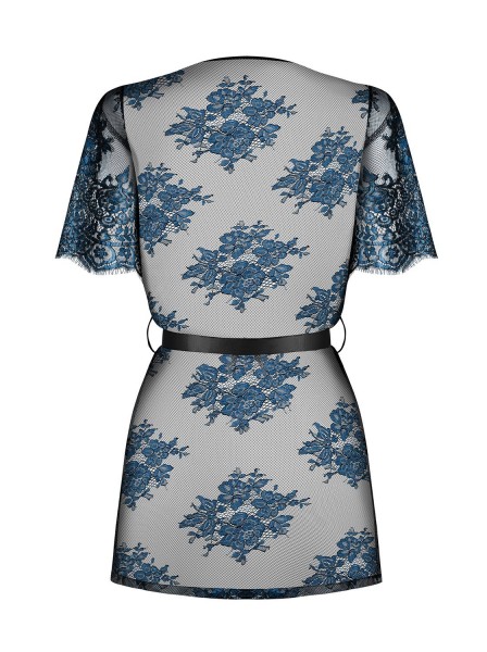 Elegante vestaglia in pizzo blu Yassmyne Obsessive Lingerie in vendita su Tangamania Online