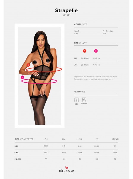 Sexy corsetto senza coppe con perizoma Strapelie Obsessive Lingerie in vendita su Tangamania Online