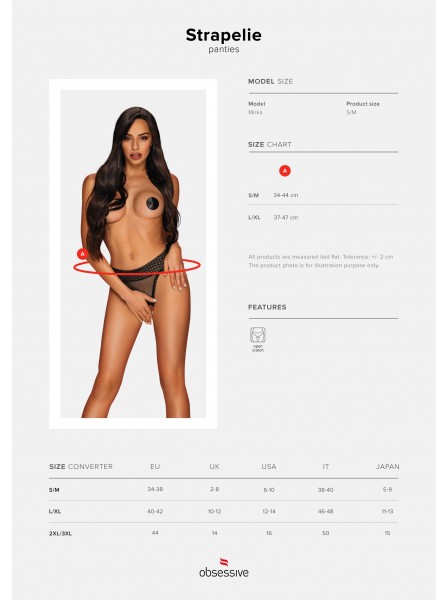 Sexy mutandine con apertura sotto Strapelie Obsessive Lingerie in vendita su Tangamania Online