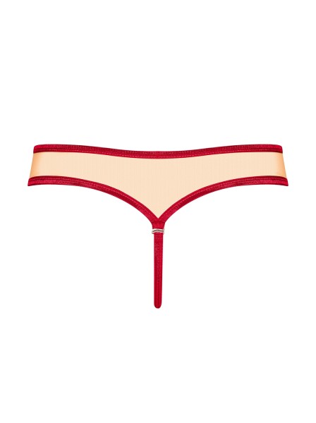 Sexy perizoma con fiocco rosso in raso collezione Rubinesa Obsessive Lingerie in vendita su Tangamania Online