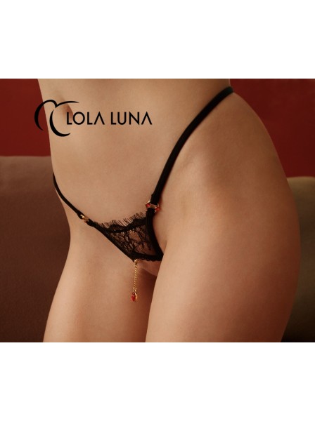 Sensuale perizoma aperto con luminosi bijoux modello Milena Lola Luna in vendita su Tangamania Online