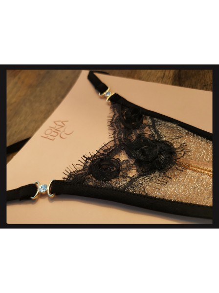 Sexy G-String aperto sensuale con luminosi bijoux modello Togo Lola Luna in vendita su Tangamania Online
