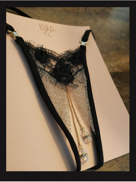 Sexy G-String aperto sensuale con luminosi bijoux modello Togo Lola Luna in vendita su Tangamania Online
