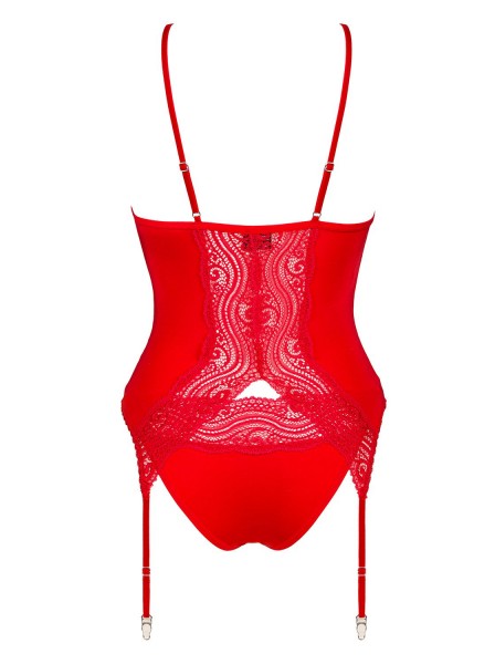 Sexy corsetto rosso con perizoma collezione Diyosa Obsessive Lingerie in vendita su Tangamania Online