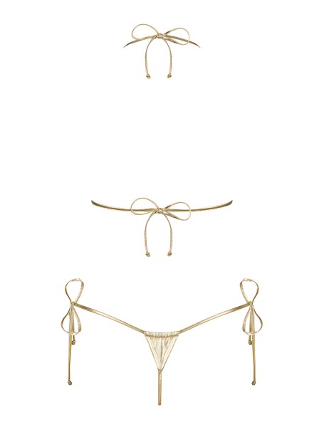 Golden Eye sexy micro bikini oro modello Bella Vista Obsessive beachwear in vendita su Tangamania Online