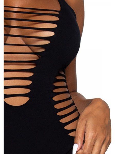 Provocante Body nero a perizoma con tagli Leg Avenue in vendita su Tangamania Online