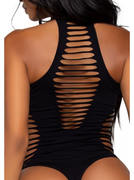 Provocante Body nero a perizoma con tagli Leg Avenue in vendita su Tangamania Online