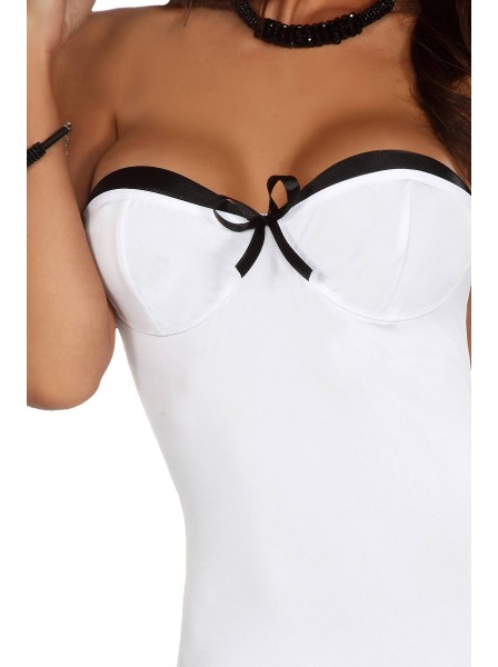 Sexy abitino bianco con reggicalze modello Eveline BeautyNight in vendita su Tangamania Online