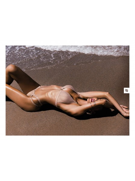 Luminoso perizoma bikini dorato collezione Filipines Obsessive beachwear in vendita su Tangamania Online