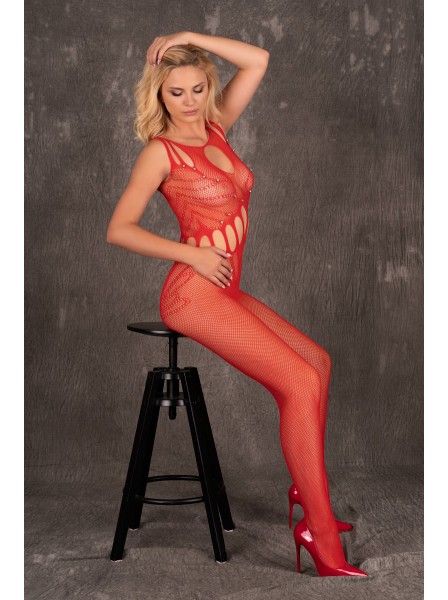 Sexy bodystocking rossa con perle Amahil Livia Corsetti in vendita su Tangamania Online