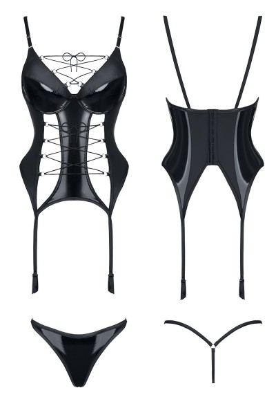 Ruth corsetto wetlook con ferretto Demoniq in vendita su Tangamania Online