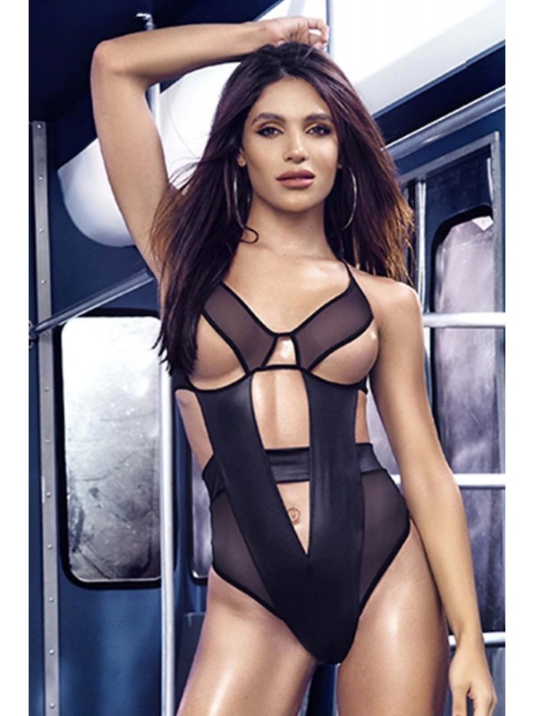 Sexy body in tessuto effetto bagnato e tulle Mapalé in vendita su Tangamania Online