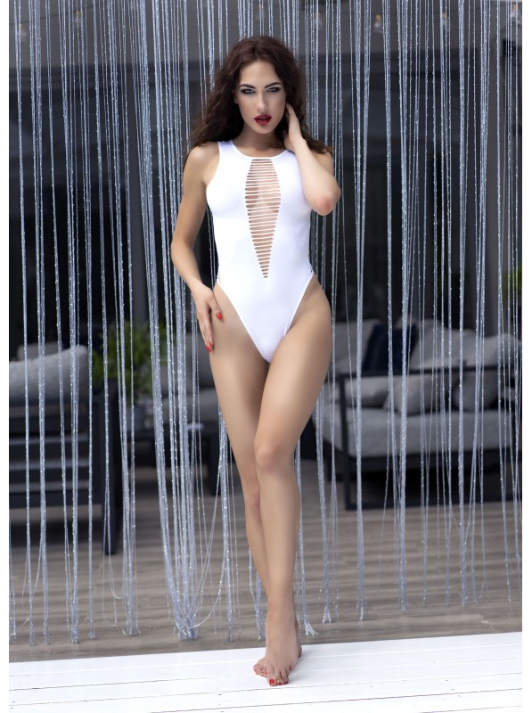 Body bianco stretch 4D con aperture Chilirose in vendita su Tangamania Online
