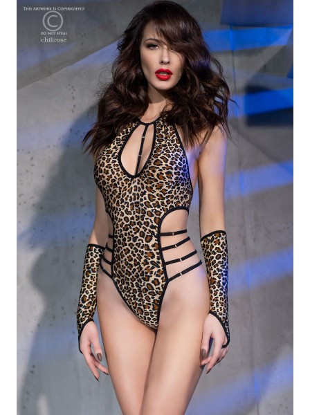 Sexy body animalier con guanti abbinati Chilirose in vendita su Tangamania Online