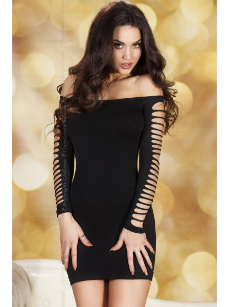 Sexy abitino nero stretch clubwear Chilirose in vendita su Tangamania Online