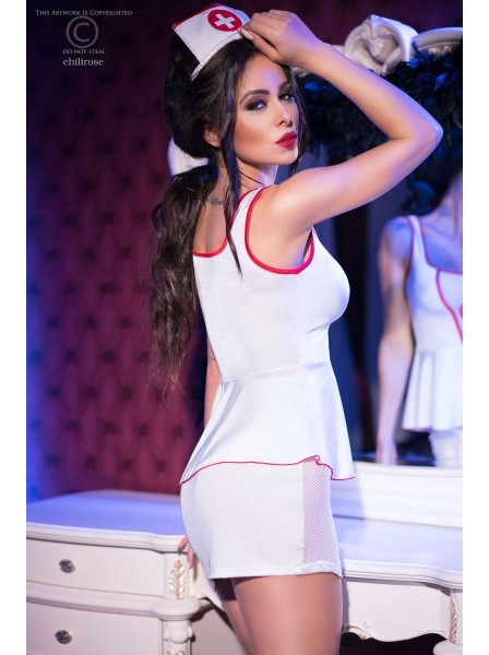 Travestimento sexy da infermiera in 4 pezzi Chilirose in vendita su Tangamania Online