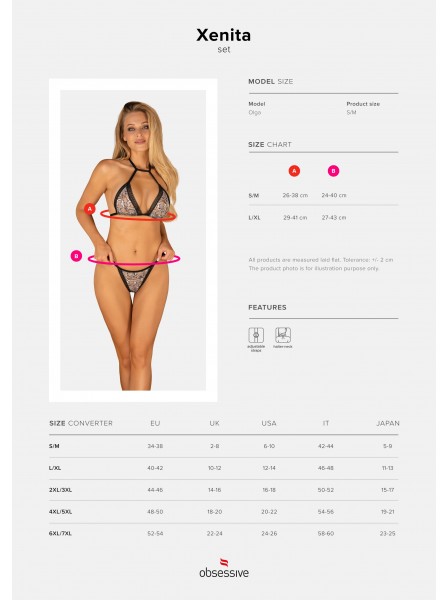 Obsessive Lingerie: Xenita sexy completino animalier due pezzi Obsessive Lingerie in vendita su Tangamania Online
