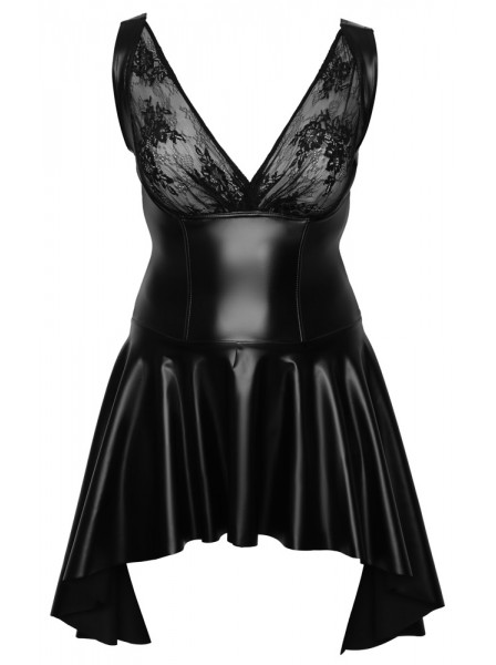 Vestito plus size effetto bagnato con taglio posteriore Noir Handmade in vendita su Tangamania Online