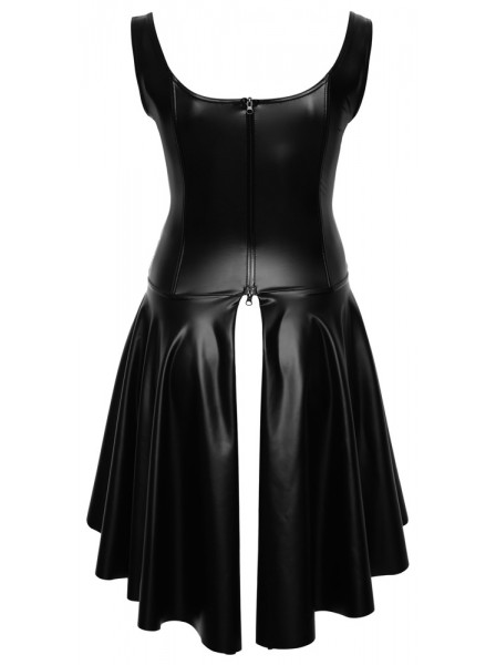 Vestito plus size effetto bagnato con taglio posteriore Noir Handmade in vendita su Tangamania Online