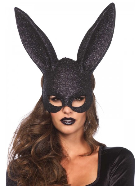 Maschera da coniglietta in nero con glitter Leg Avenue in vendita su Tangamania Online
