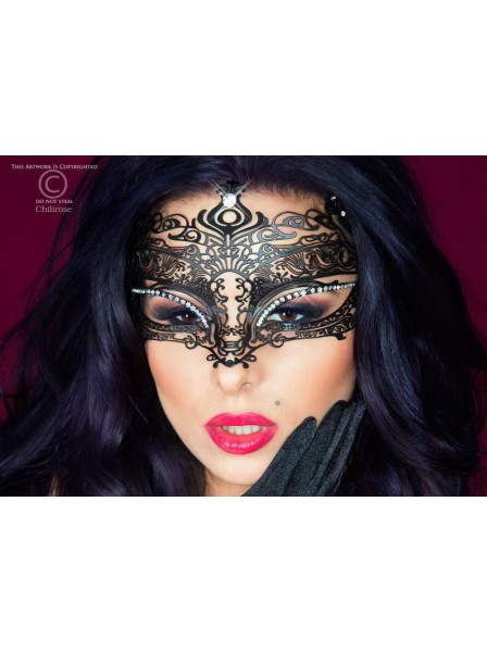 Maschera chic in filigrana di metallo con strass Chilirose in vendita su Tangamania Online